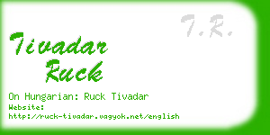 tivadar ruck business card